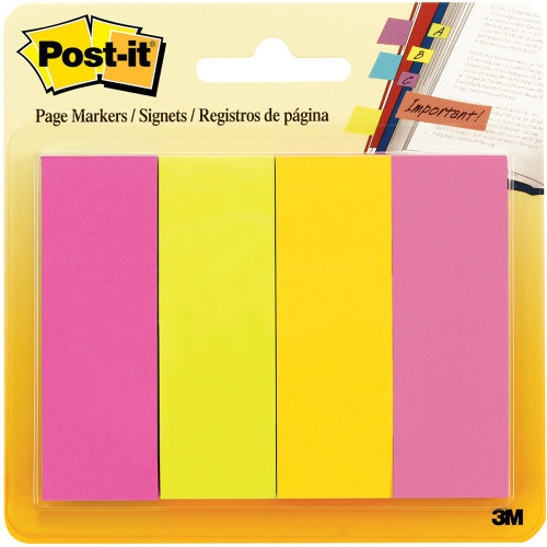 POST-IT PAGE MARKERS 671-4AU 22 x 73mm Ultra 50 Sheets/Pad