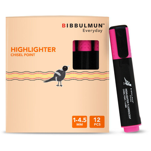 BIBBULMUN HIGHLIGHTER Chisel Pink