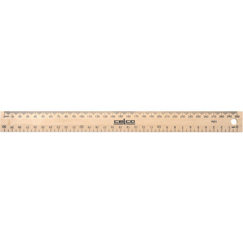 CELCO WOODEN RULER 30cm. Polished