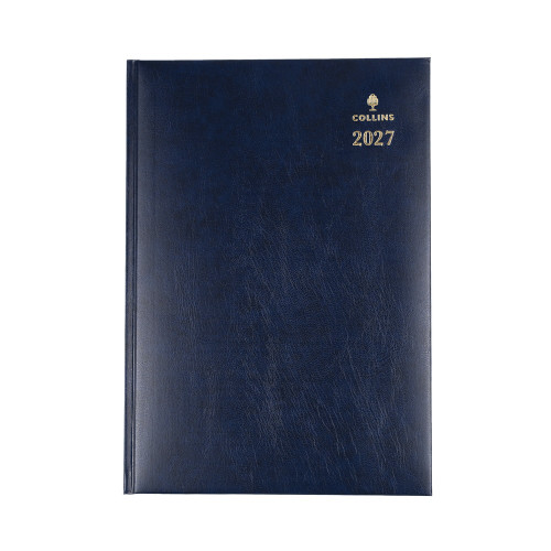 COLLINS STERLING SERIES DIARIES #144 A4 1 Day To Page 30min Appoint. 8am-6pm Black (Pre-Order Now for 2027)