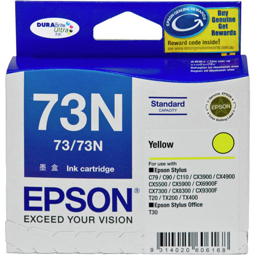 EPSON 73N C79 YELLOW INK CART Suits CX3900 / CX4900 / CX5900 / CX6900F / T1100