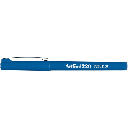 ARTLINE 220 FINELINER PENS 0.2mm Royal Blue Pack of 12