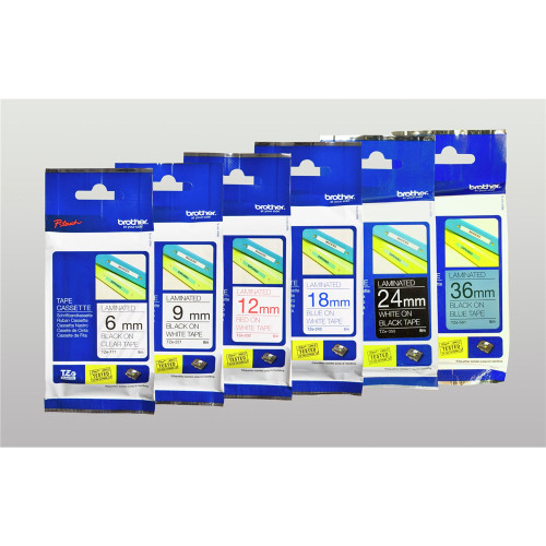 BROTHER TZE-FX631 PTOUCH TAPE 12mm x 8mtr Black On Yellow Flexible
