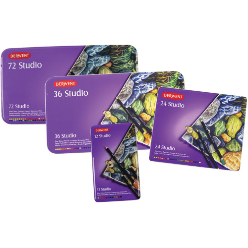 DERWENT STUDIO PENCILS Tin 12 Assorted