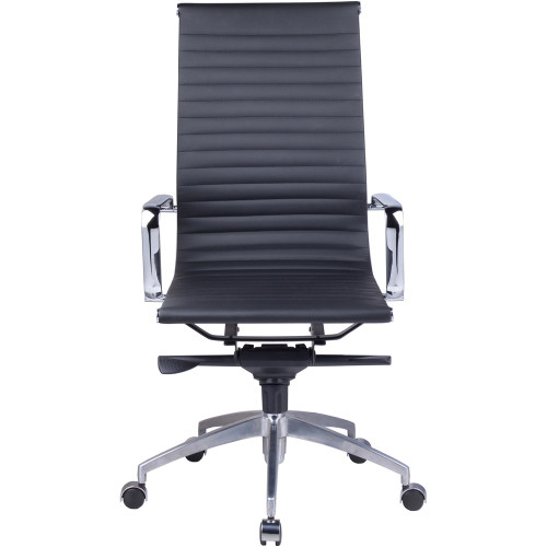 FURNX FRAME EXECUTIVE CHAIR High Back Black PU, Chrome