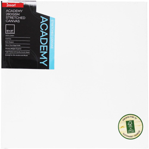 Jasart Academy Canvas 3/4 Inch 12x12 Inch Thin Edge
