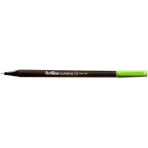 ARTLINE SUPREME FINELINER PENS 0.4mm Lime Green Pack of 12