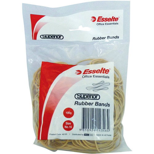 SUPERIOR RUBBER BANDS 100gm BOX No.16 - 1.5x60mm