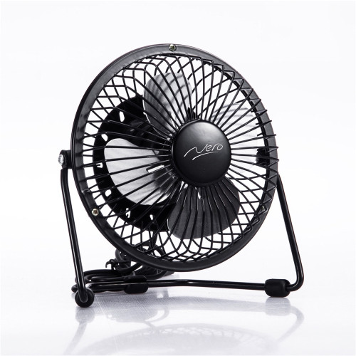Nero USB Desk Fan Black (15Wx10Lx15H), Each