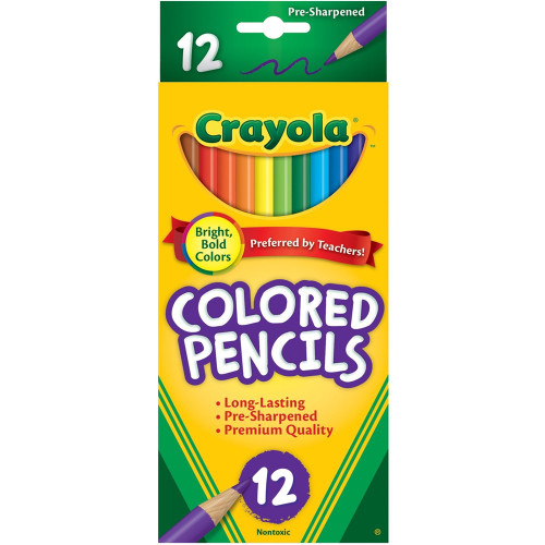 PENCIL CRAYOLA COLOUR FULL SIZE (PACK OF 12)