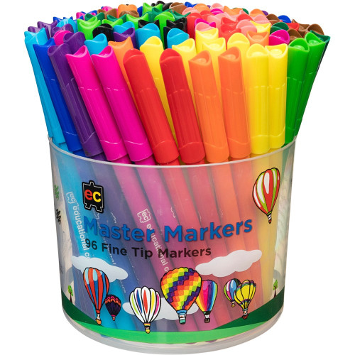 EDVANTAGE MASTER MARKERS Assorted Colours Tub Of 96