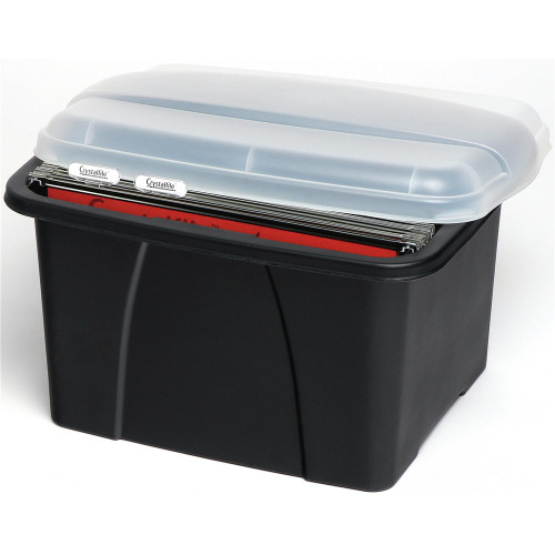 CRYSTALFILE ENVIRO PORTA BOX W/Files L490xW400xH285mm Black