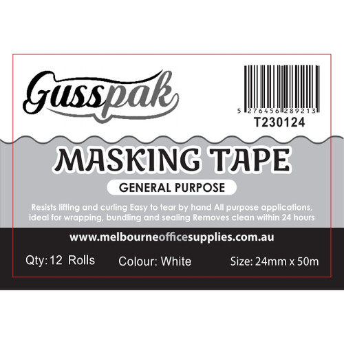 GUSSPAK MASKING TAPE 24mm x 50m (1 Roll)