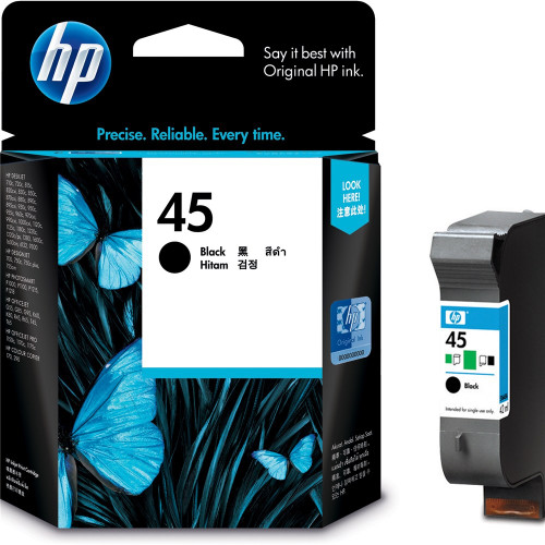 HP 45 BLACK ORIGINAL INK CARTRIDGE (51645A)
