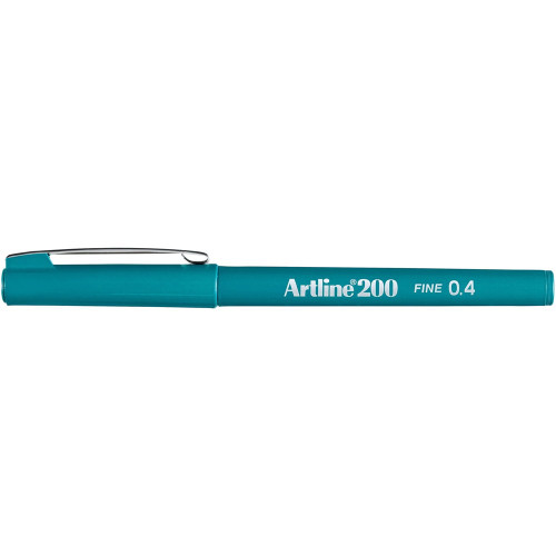 ARTLINE 200 FINELINER PENS 0.4mm Dark Green Pack of 12