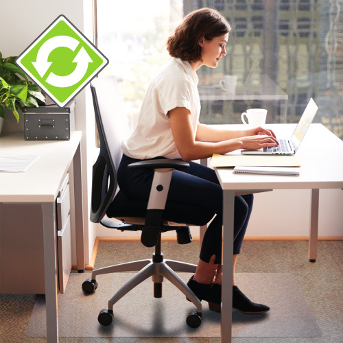 Marbig Enviro Chairmat Large 116x152cm Rectangle Clear
