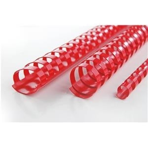 PLASTIC BINDING COMB 12mm 21Ring Red Bx100
