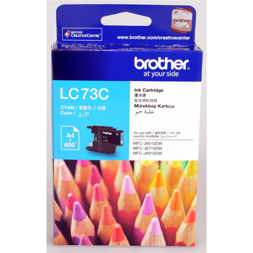 BROTHER LC-73C ORIGINAL CYAN CARTRIDGE Suits MFC J6510DW / 6710DW / 6910