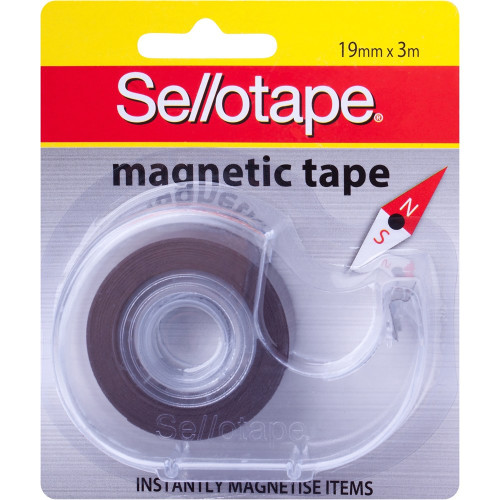 MAGNETIC TAPE CELLO 19mm X 3M WITH DISPENSER