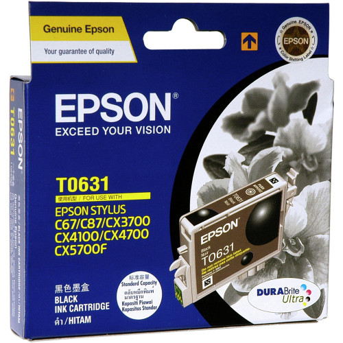 EPSON T0631 ORIGINAL BLACK INK CARTRIDGE Suits C67/C87/CX3700/4100/4700