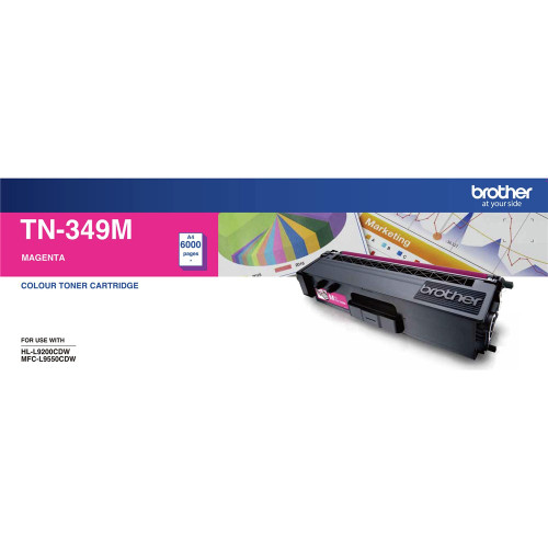 BROTHER TN-349 ORIGINAL MAGENTA SUPER HIGH YIELD TONER CARTRIDGE 6K Suits HL L9200CDW / MFC L9550CDW