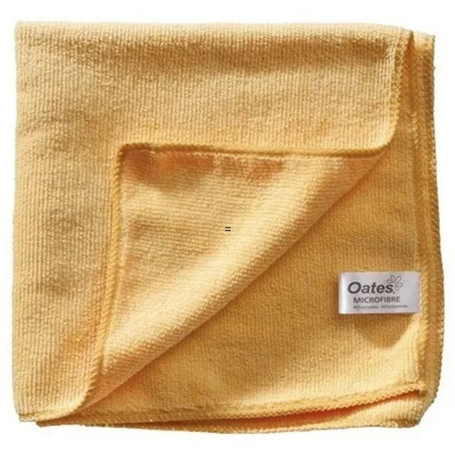 Oates All Purpose Microfibre Cloth 40cm x 40cm, Yellow, Pack of 5 (165636)