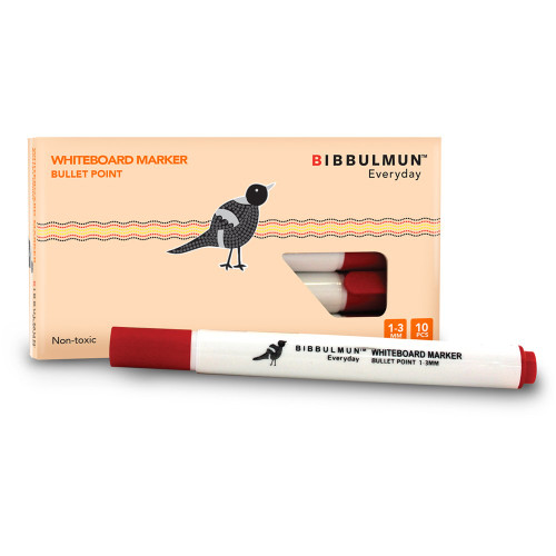 BIBBULMUN WHITEBOARD MARKER Bullet Red