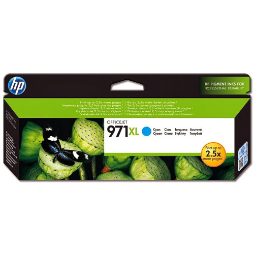 HP 971XL ORIGINAL CYAN HIGH YIELD TONER 6.6K Suits OfficeJet Pro MFP X476DW / 576 / 451 / 551