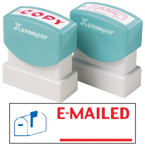XSTAMPER CX-BN 2025 "Emailed" with Icon Red/blue