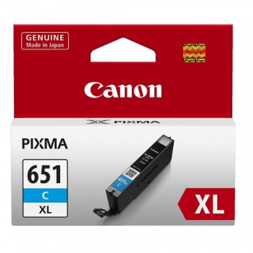 CANON CLI-651 XL ORIGINAL CYAN HIGH YIELD INK CARTRIDGE Suits Pixma iP7260 / MG5460 / MG6360 / MX926