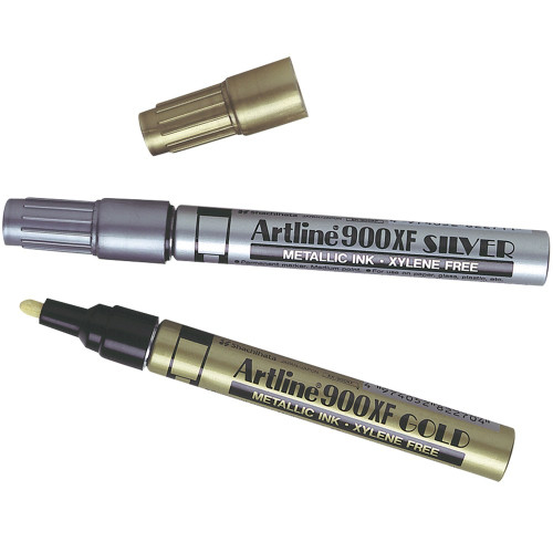 ARTLINE 900XF METALLIC MARKER Med Bullet Asstd Gold/Silver BOX12