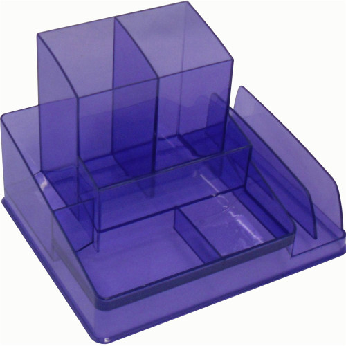 ITALPLAST Desk Organiser - Tinted Purple, Each