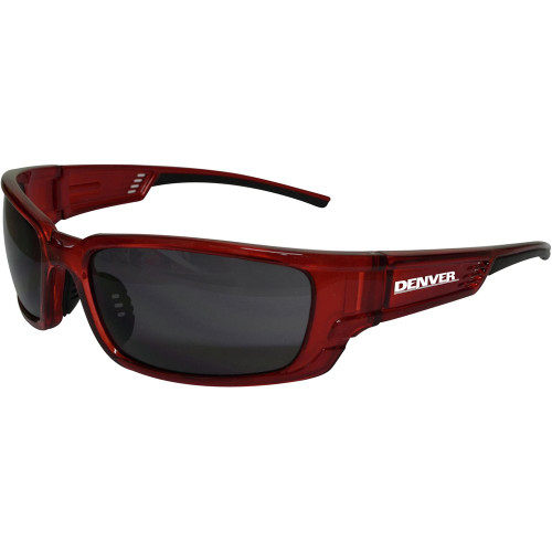 Maxisafe Denver Safety Glasses Smoke Lens With Red Frame