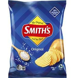 SMITHS ORIGINAL CRINKLE CUT Potato Chips 170gm