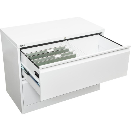 GO LATERAL FILING CABINET 2 DR White H705xW900xD470mm Furnx