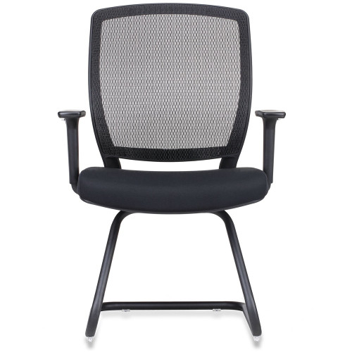 RAPIDLINE VISITOR CHAIR Mesh Visitor Chair Black Fabric Seat, Black Mesh