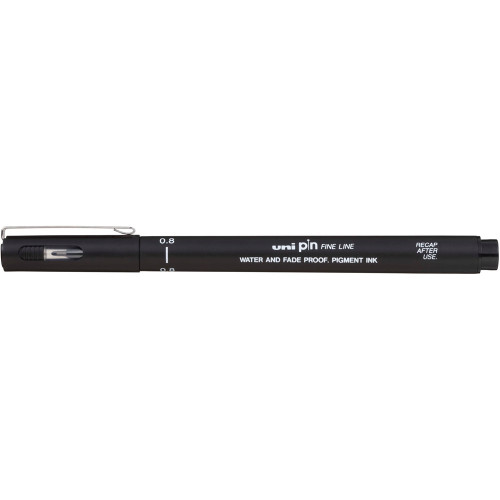 UNI PIN 200 FINE LINER PEN 0.8mm Black