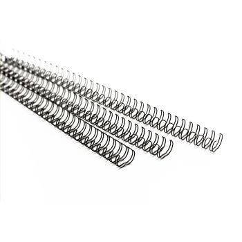 WIRE COILS 6.4MM 34 LOOP BLACK 1/4" MAX 40 PAGES W634BK (Pack of 100)