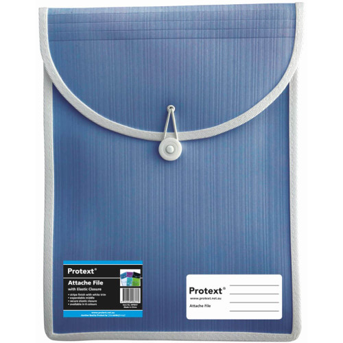 PROTEXT ATTACHE FILE WITH ELASTIC CLOSURE - BLUE