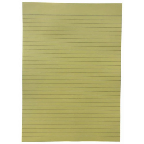 A4 EXAM PAPER 70GSM 8MM RULED 2 SIDES YELLOW COLOURED PAPER 500 SHEETS