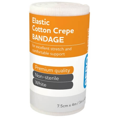 AEROCREPE Elastic Crepe Bandage 7.5cm x 4M, Pack of 12