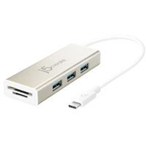 J5CREATE JCH347 USB-C 3-PORT USB-A HUB with SD & Micro SD card reader