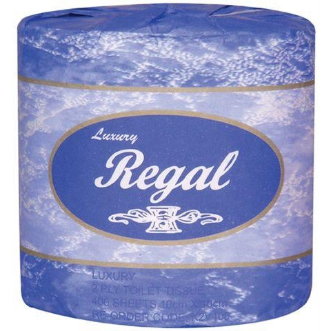 REGAL 2 PLY 400 SHEET BX 48 TOILET PAPER K2V400 ( cultural choice CC72400 ) *** See also GP-TPE400 ***