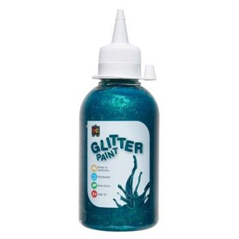GLITTER PAINT 250ML TURQUOISE