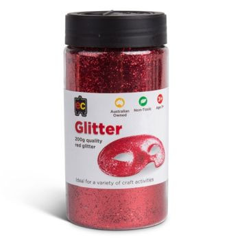 GLITTER JAR 200G - RED