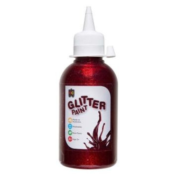 GLITTER PAINT 250ML RED