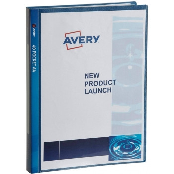 AVERY INSERT COVER DISPLAY BOOK 40 Pockets Navy Blue