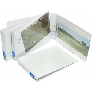 Bantex Insert Ring Binder Landscape A3 2D Ring 38mm - White (2793-07)