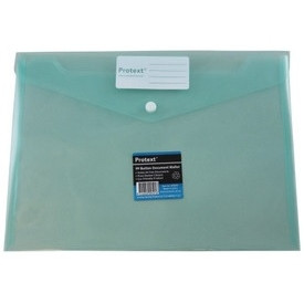 FOLDERMATE POP GEAR DOCUMENT WALLET PP BUTTON CLOSURE A4 GREEN