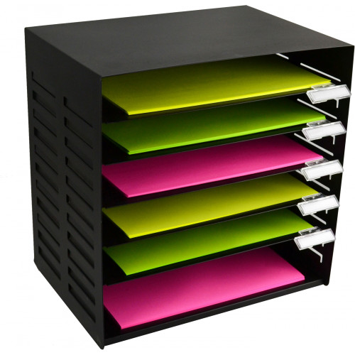 ITALPLAST 6 Tier Metal Rack - Black, Each